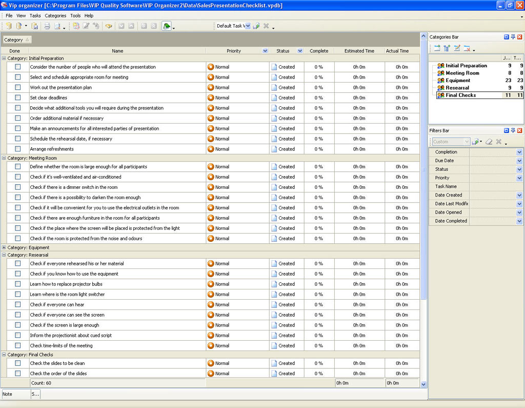 Sales Presentation Checklist To Do List for Sales Presentation To